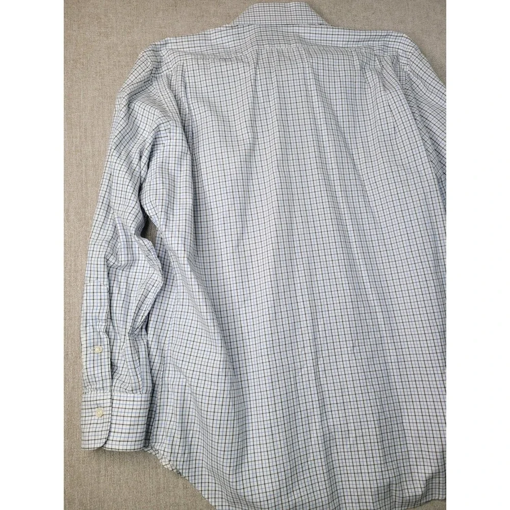 Polo Ralph Lauren Button Down Shirt Mens‎ 15.5 Blue Check Regent Classic Fit